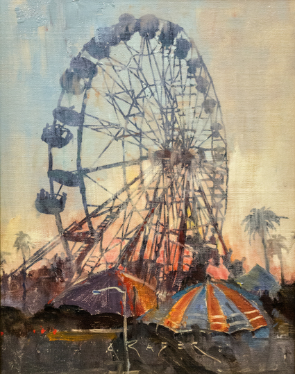 A hot Summer afternoon day at the L.A. County Fair. <br><br><br><em>Fair Weather</em> was painted on-site at the L